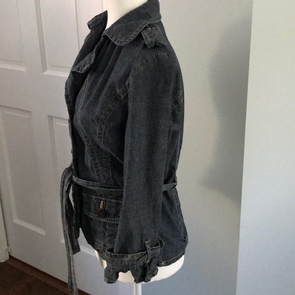 3/4 Sleeve Denim Blazer/Jacket - Picture 4 of 5